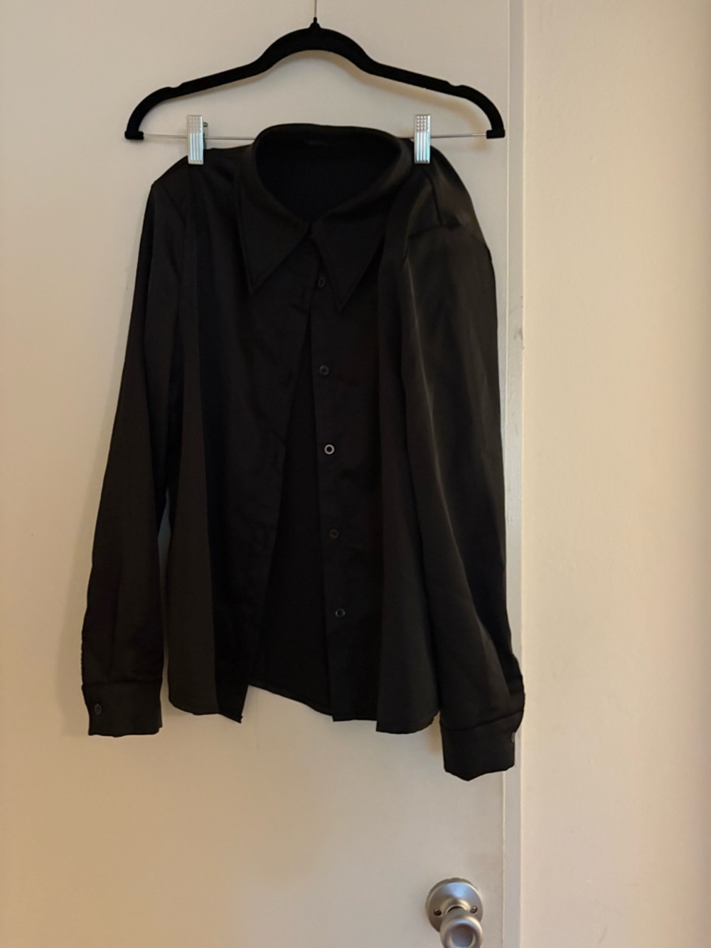 Classic Black Button-Up Shirt and pants set
